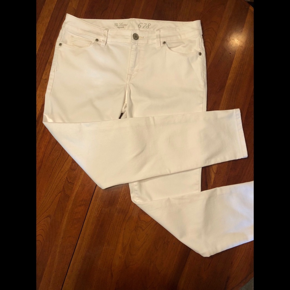 The Limited, White Denim Skinny Jeans, Size 12
